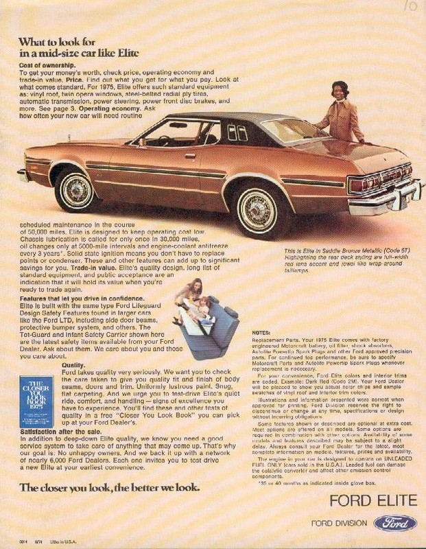 1975 Ford Elite Brochure Page 2